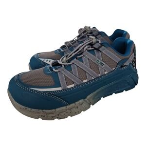New Keen Asheville Womens 9M Safety Toe Shoes ESD Aluminum Ink/Eggshell Blue